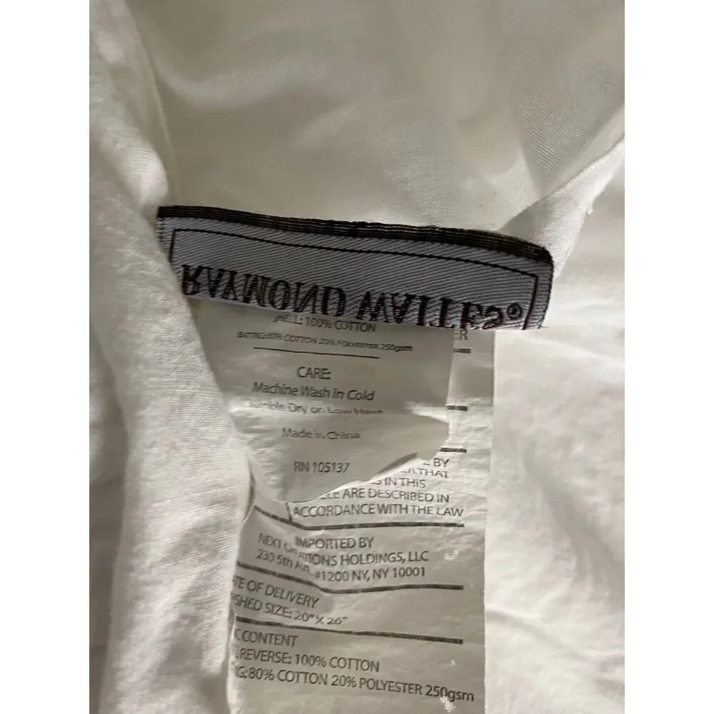 Raymond Waites Quilted Botanical 20x26” Bed Pillow Shams